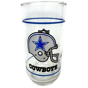 NFL 1988 Dallas Cowboys Helmet Mobil 12-Ounce Vintage Glass Tumbler